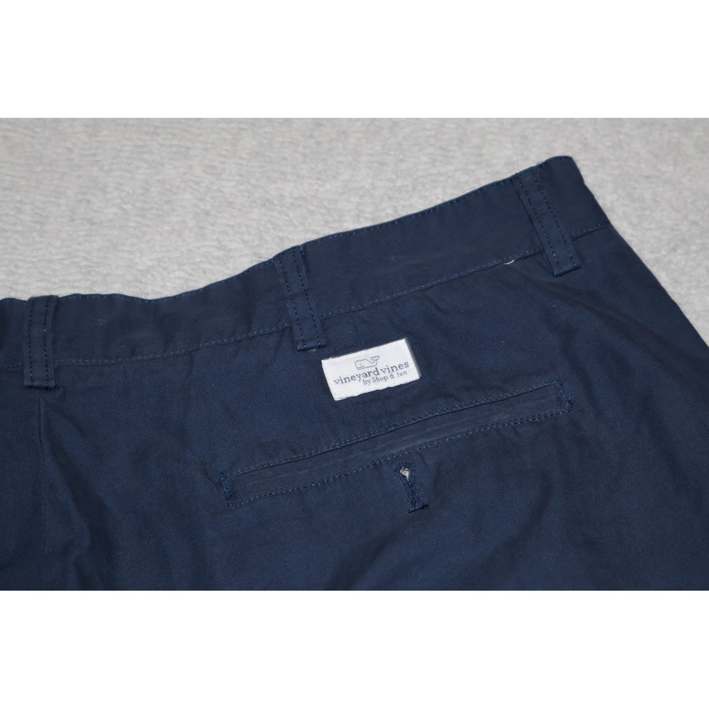 Vineyard Vines Chino Shorts Mens 38 Blue Cotton Casual Flat Front Preppy